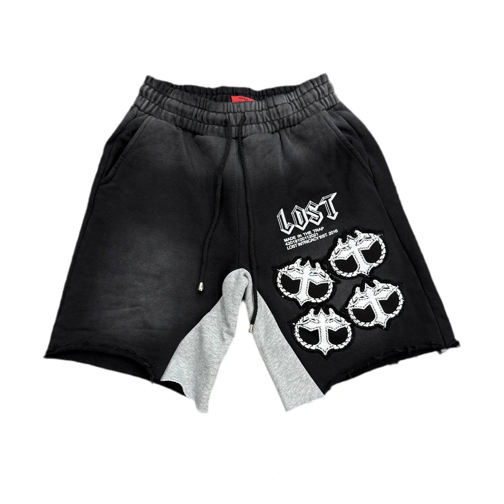 Lost Intricacy ‘MITT’ Sweat Shorts Black/White Lost Intricacy