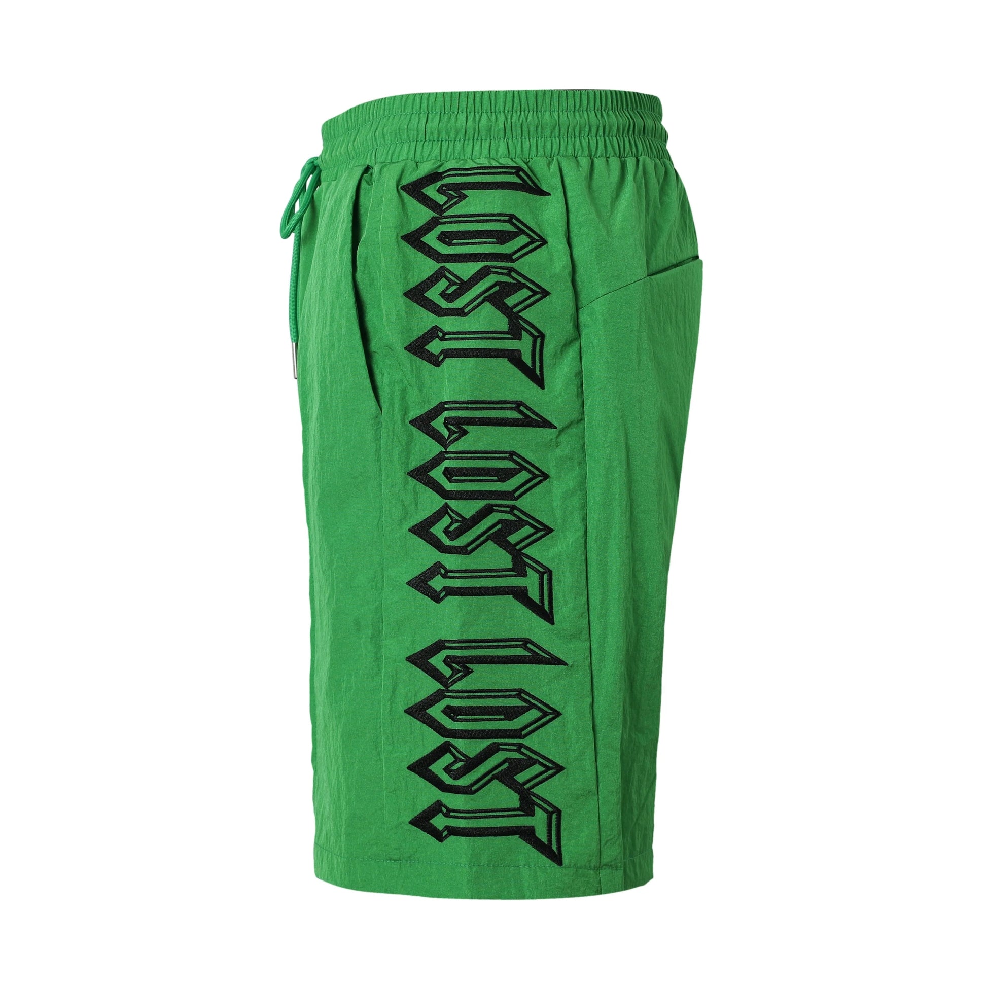 Lost Intricacy Nylon Shorts Green/Black Lost Intricacy