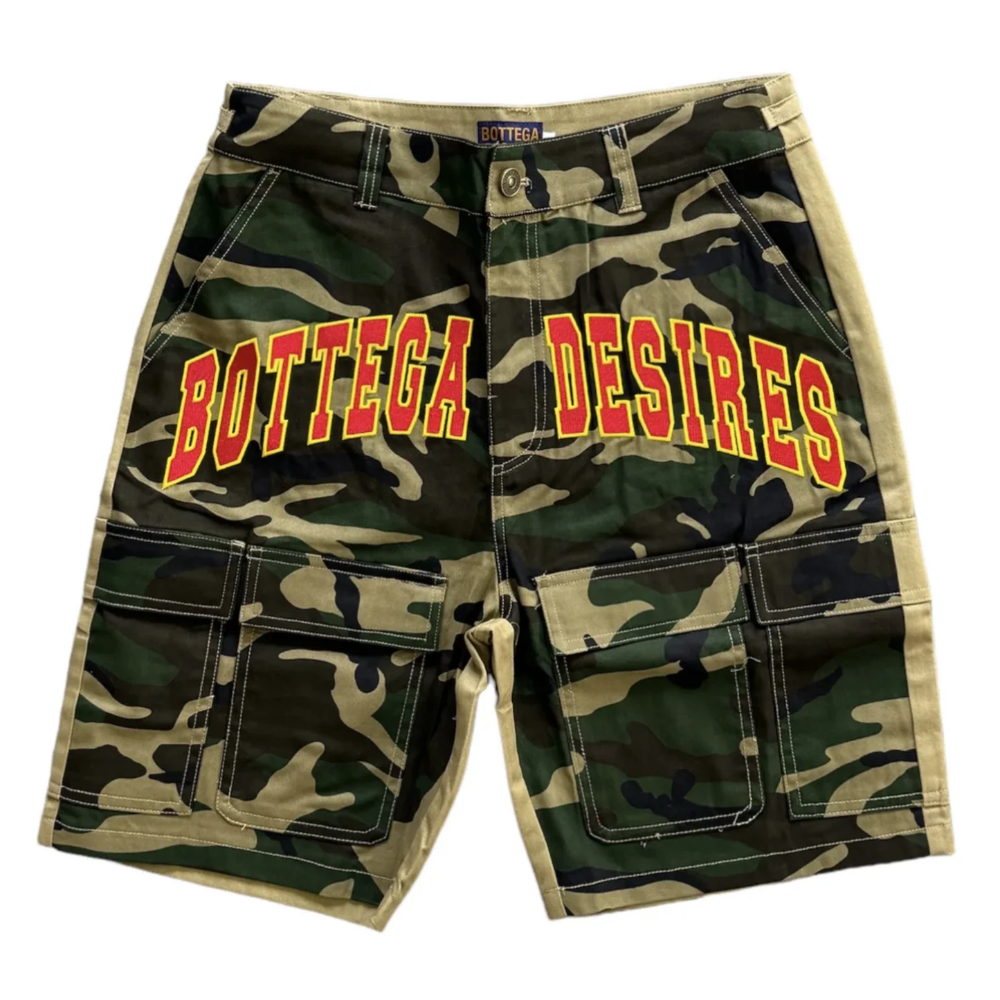 Bottega Desires Bottega Desires Camo Cargo Shorts