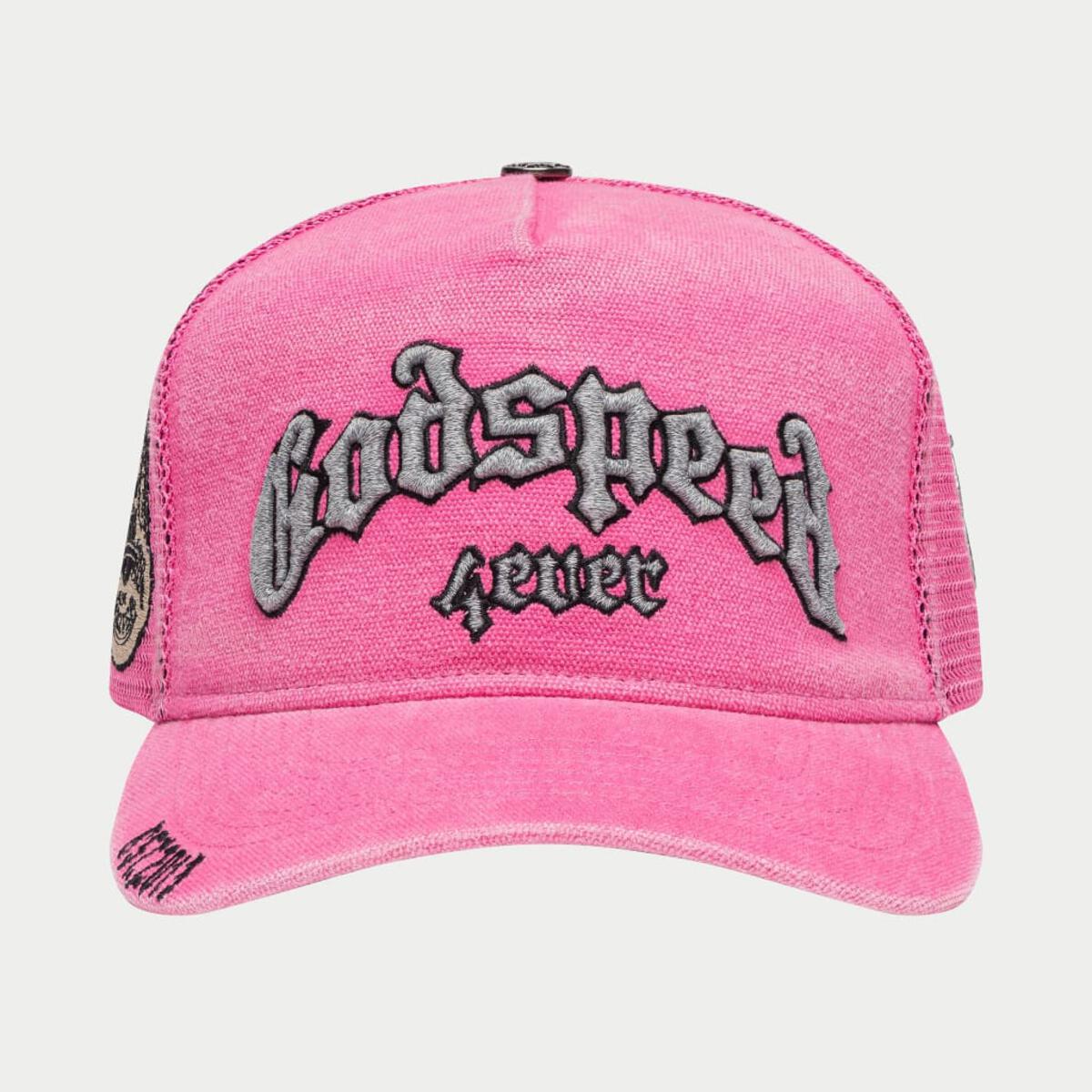 Godspeed GS Forever Trucker Hat Fuchsia Washed Pink
