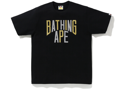 Bape Glitter NYC Logo Tee Black