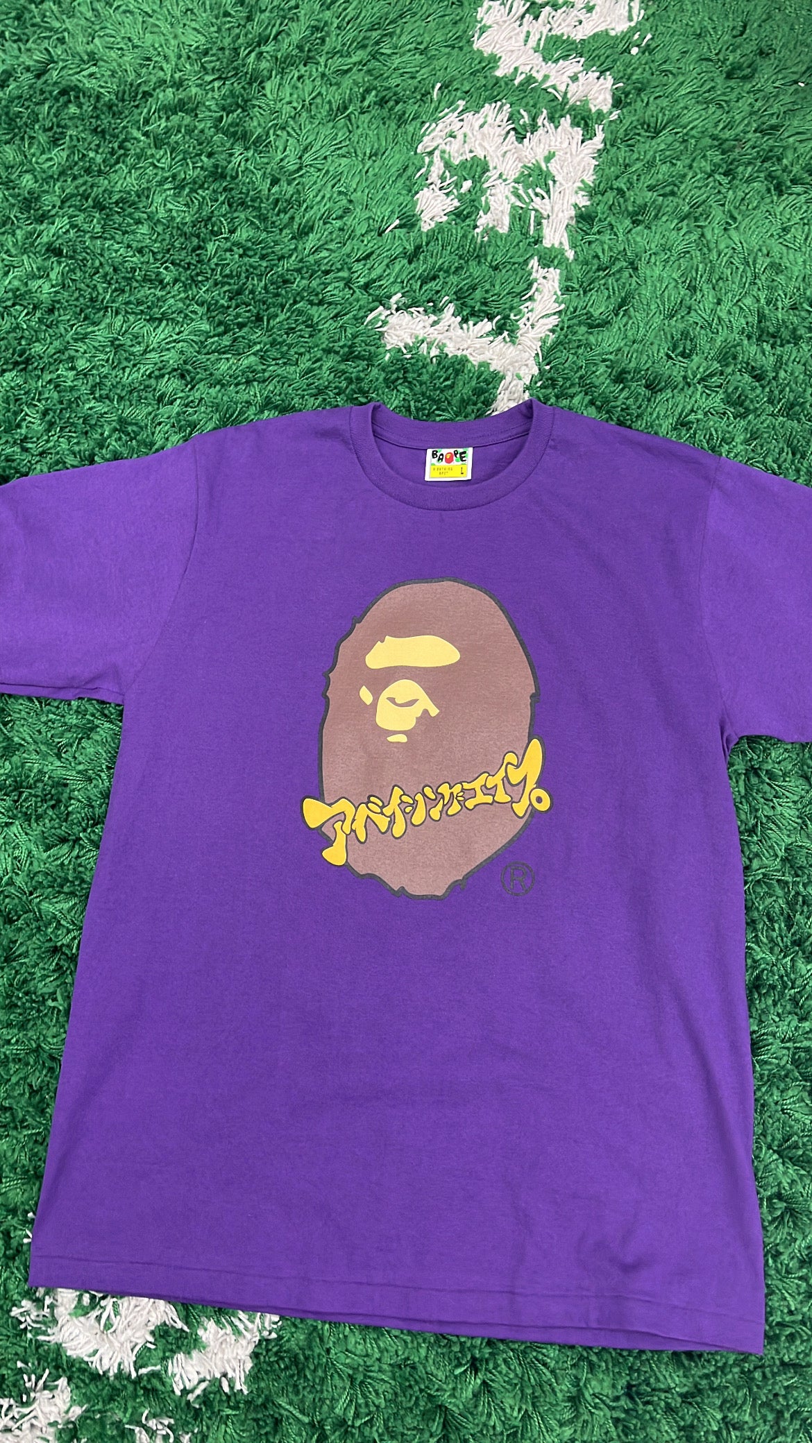 Bape Big Ape Head Purple Tee