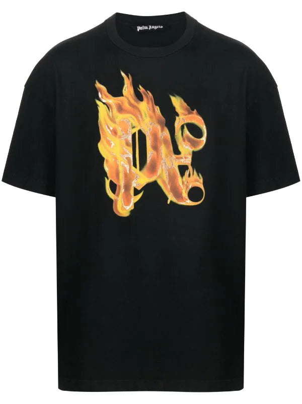 Palm Angels Burning monogram Tee