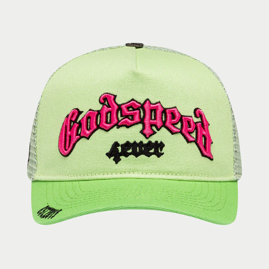 GODSPEED NEW YORK - GS Forever Trucker Hat (Lime/pink)