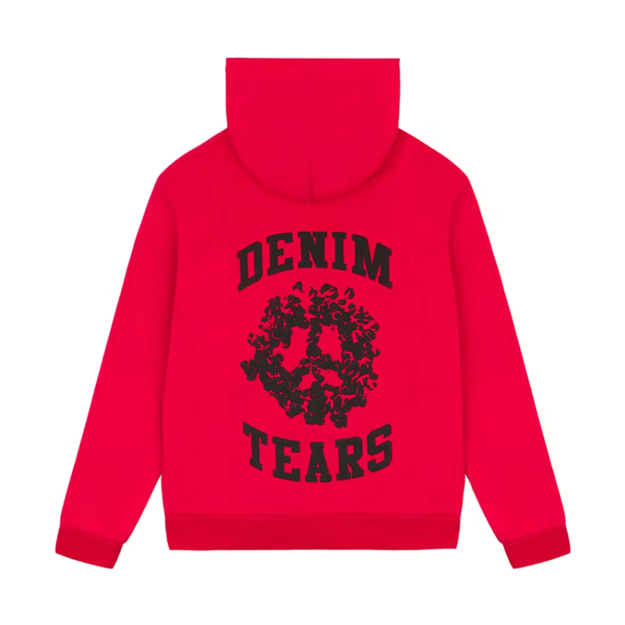 Denim Tears Denim University Zip Hoodie SS24 Red Denim Tears