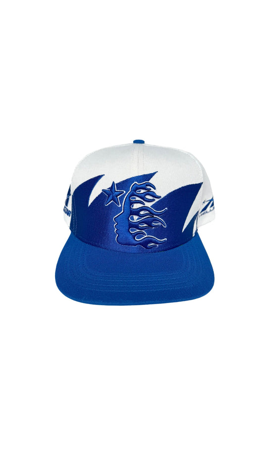 Hellstar Shark Teeth Snapback
Off White/Royal Blue