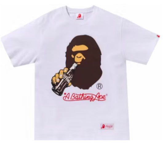 Bape x Coca-Cola Ape Head Tee White