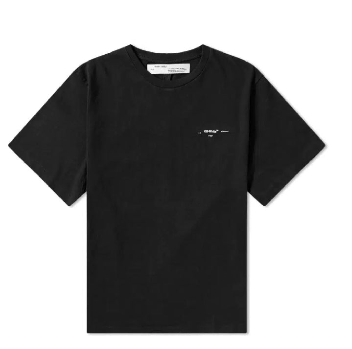 Off White Colour Painting Diagonals Arrows Tee Black