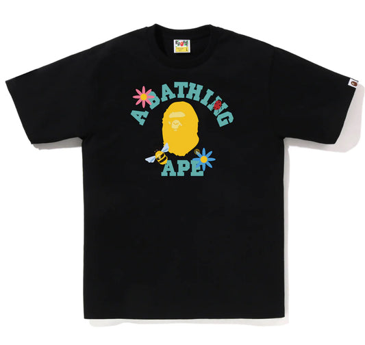 Bape Blossom College Tee - Black