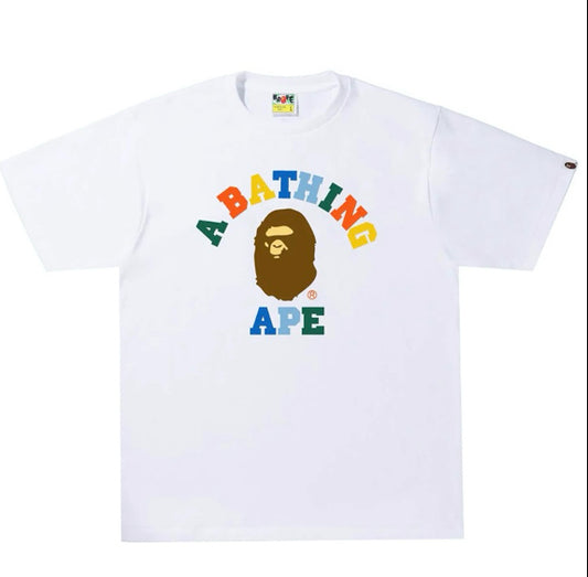 Bape Colors College Tee White