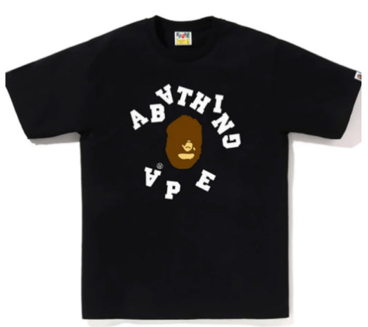 Bape Broken College Tee Black