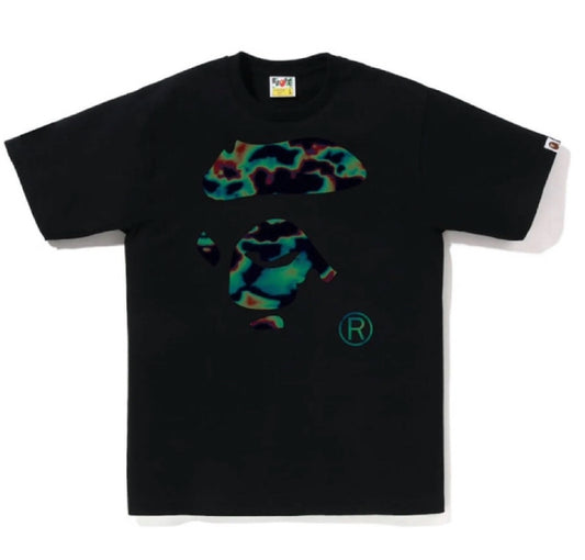 Bape Thermography Ape Face Tee Black