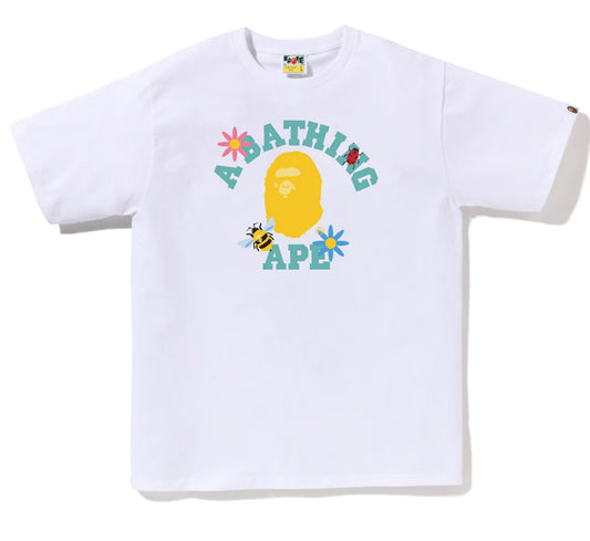 Bape Blossom College Tee - White