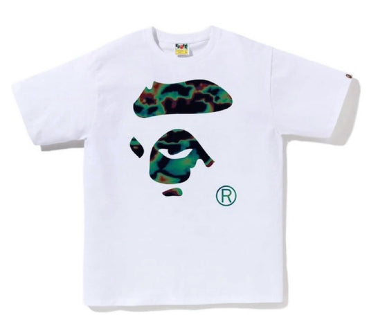 Bape Thermography Ape Face Tee White