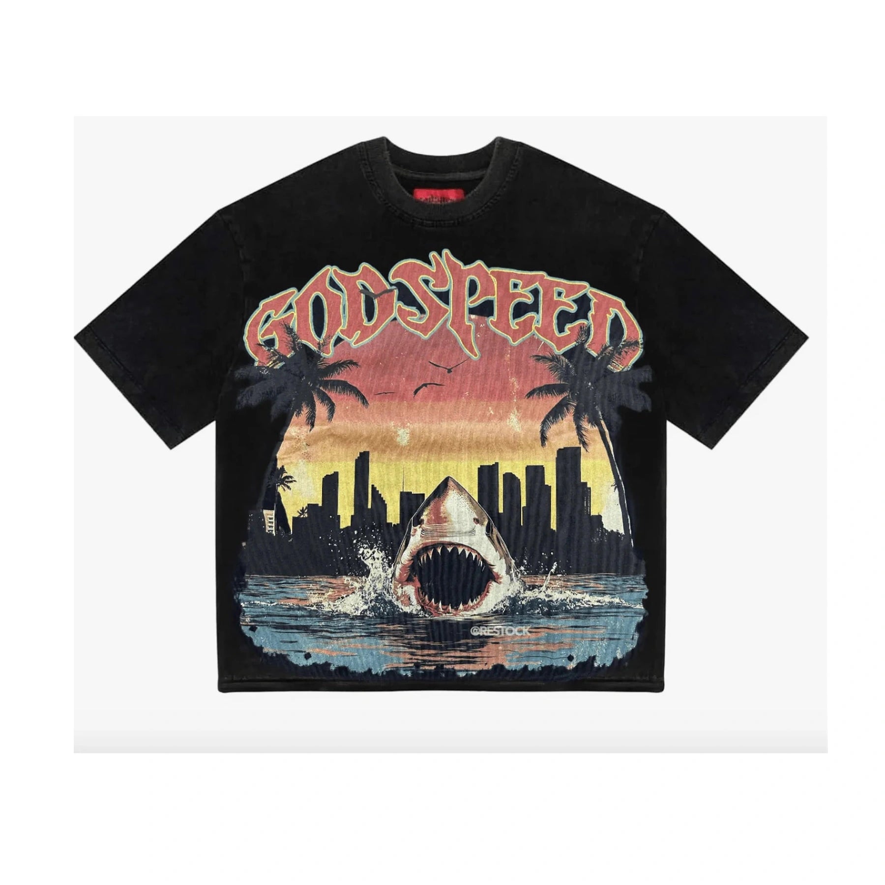 Godspeed Miami Shark Tee Black Miami Exclusive Godspeed