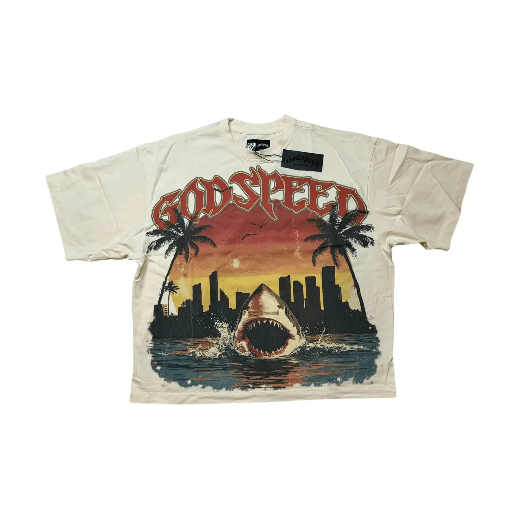 Godspeed Miami Shark Tee Cream Miami Exclusive Godspeed