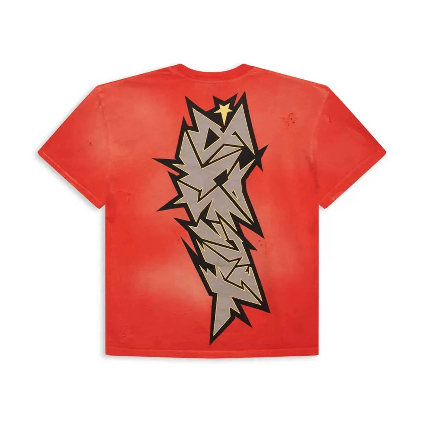 Hellstar Cracked Logo Distress Tee Red Hellstar