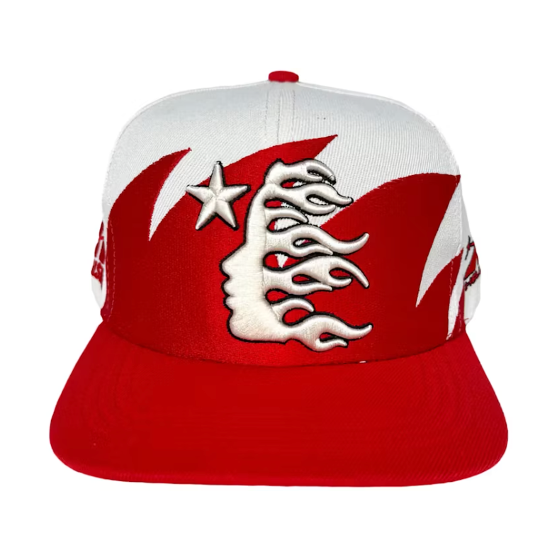 Hellstar Shark Teeth Snapback Off White/Red Hellstar