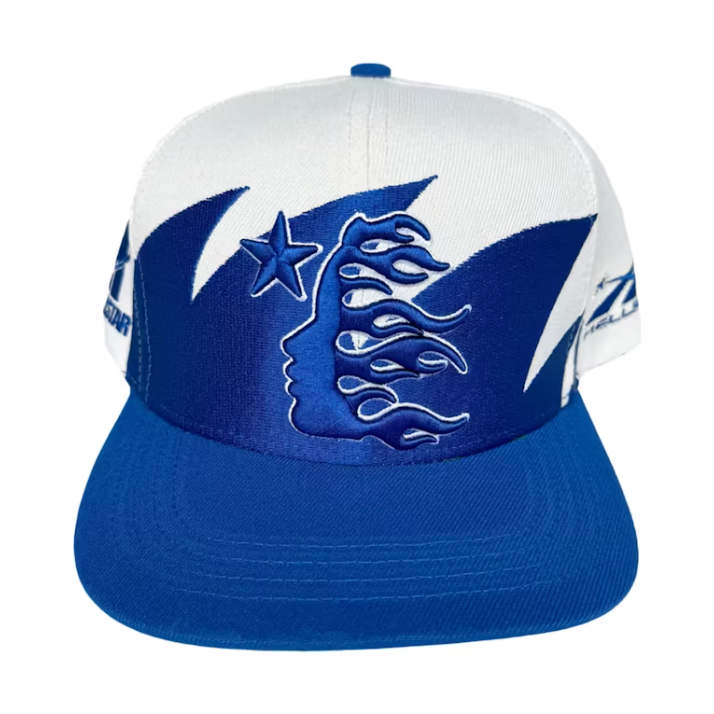 Hellstar Shark Teeth Snapback Off White/Royal Blue Hellstar