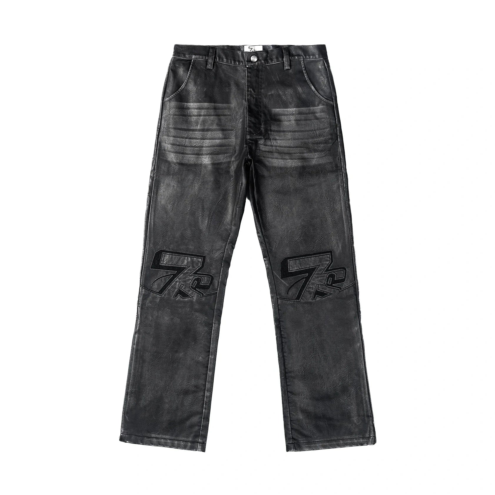 LOGO LEATHER PANTS BLACK – Triple Sevens Triple Sevens