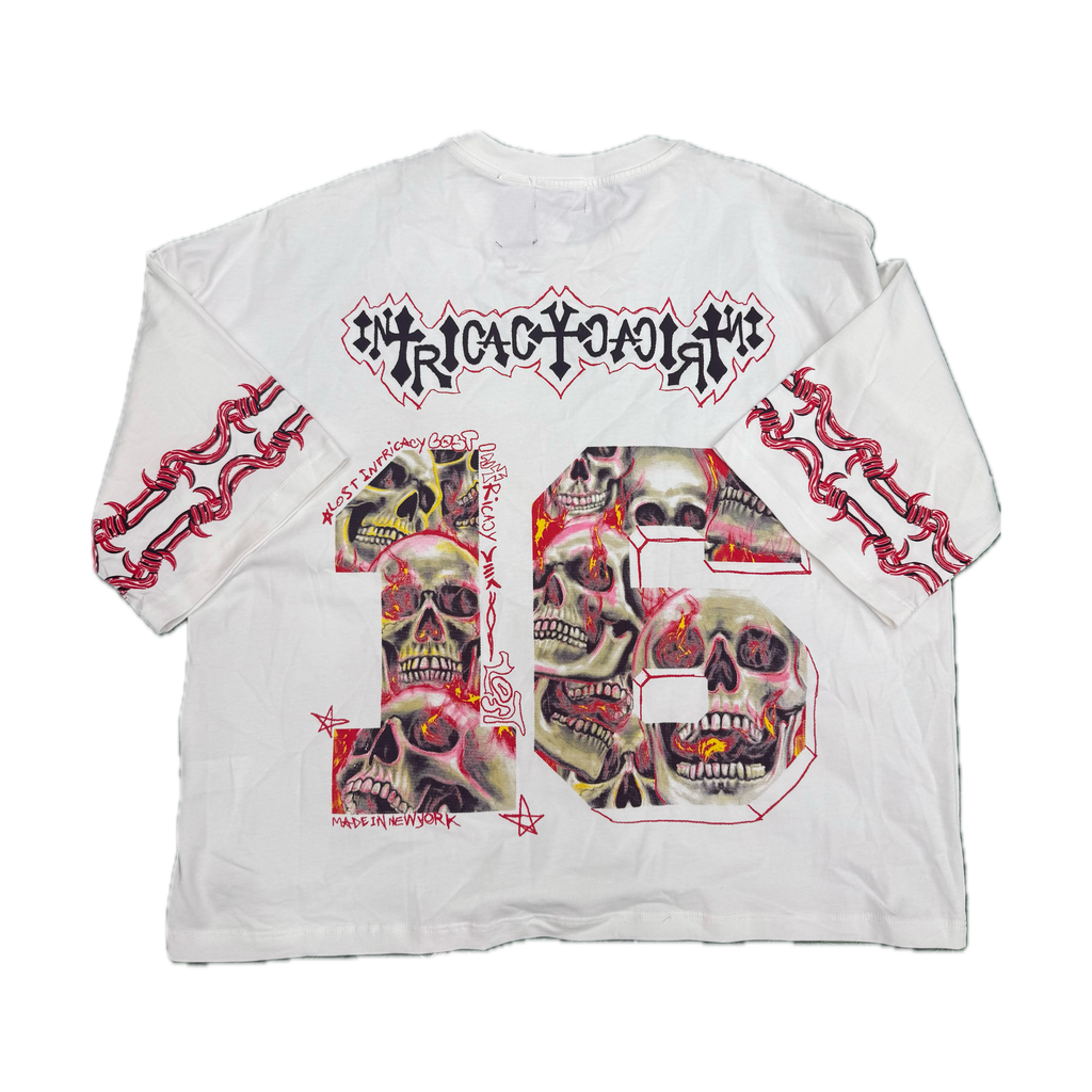 Lost Intricacy "16" Football Jersey White Lost Intricacy