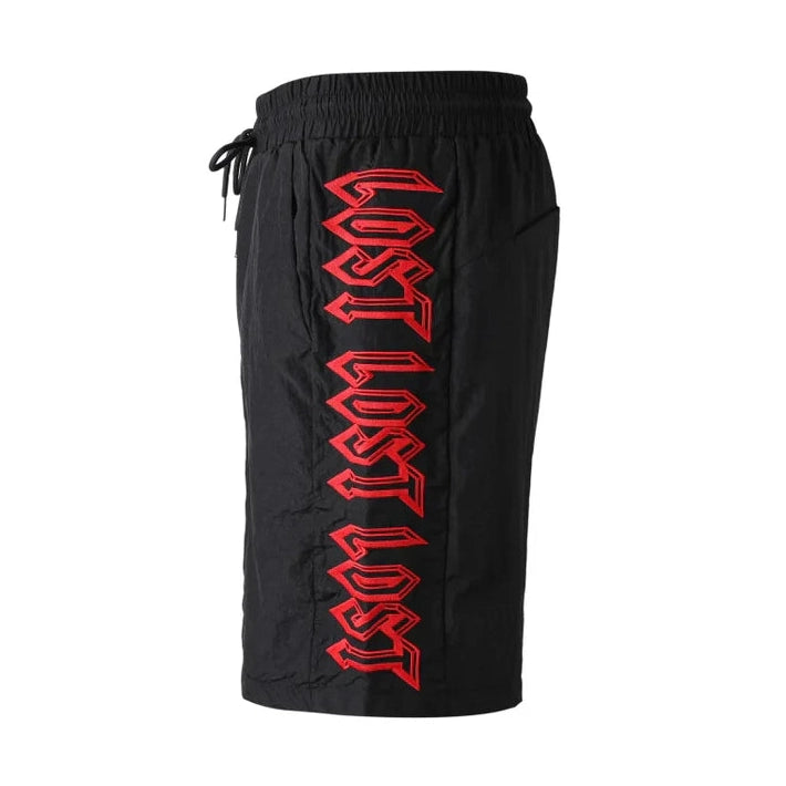 Lost Intricacy Nylon Shorts Black/Red Lost Intricacy