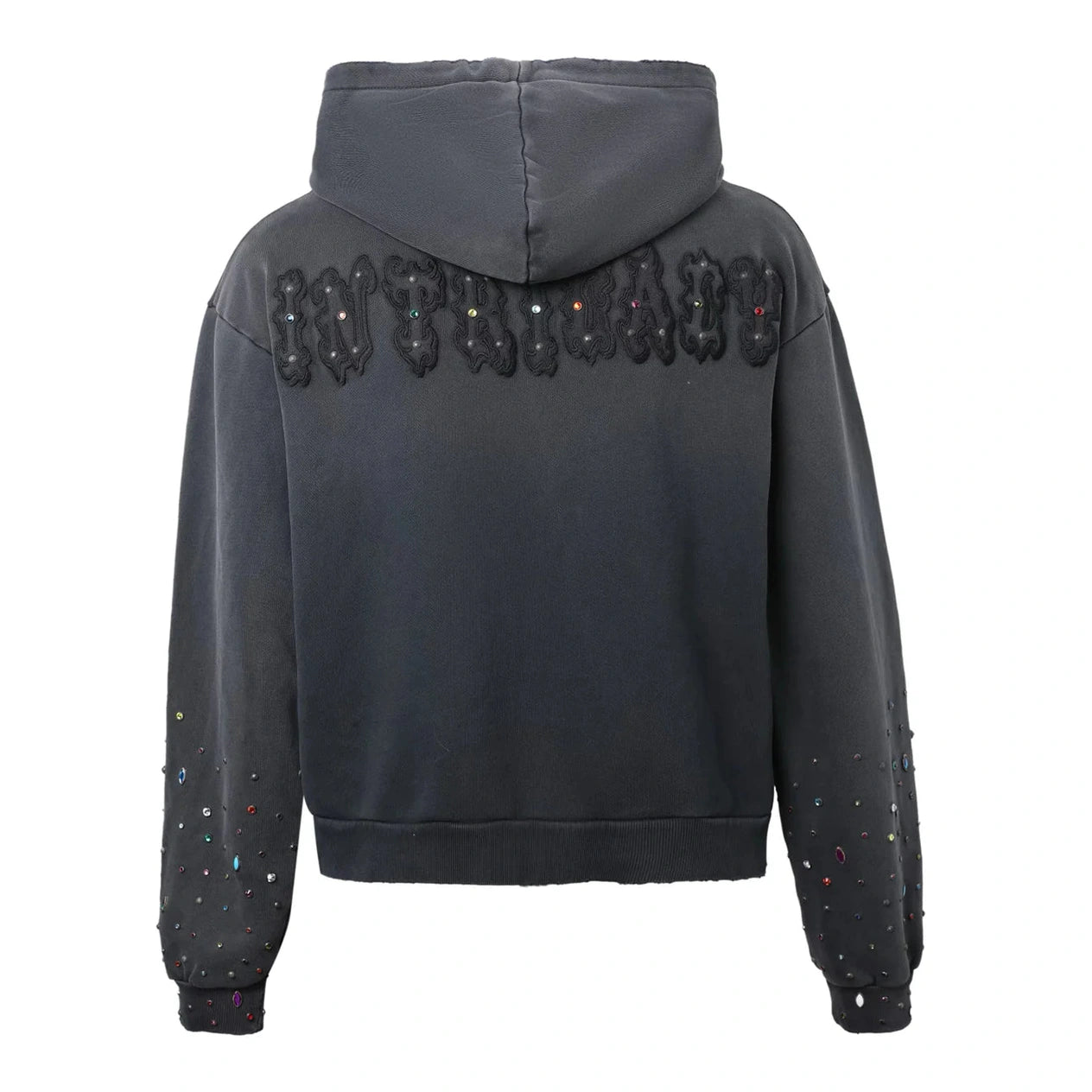 Lost Intricacy Patch Zip Up Hoodie Black Lost Intricacy