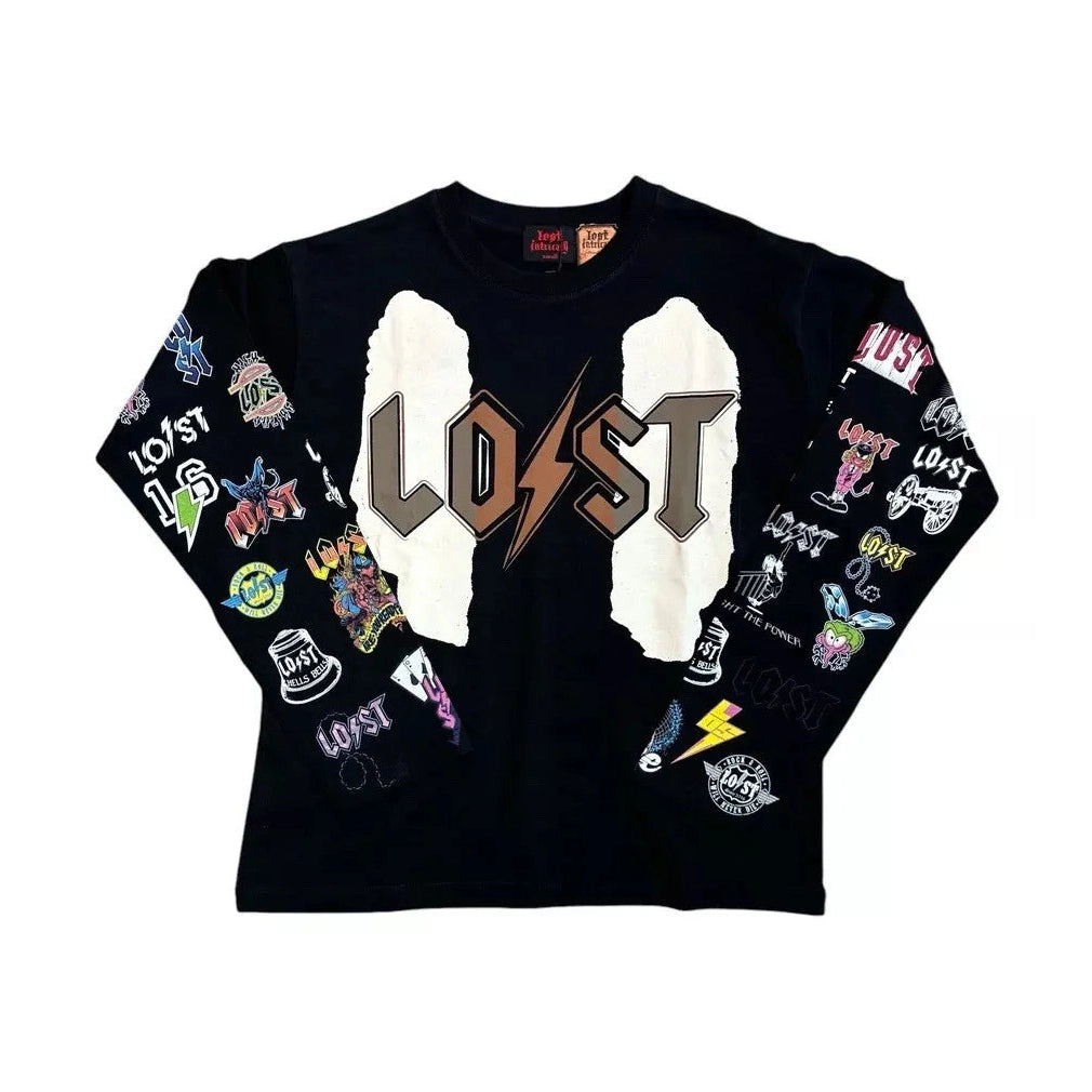 Lost "Logo's" Long Sleeve Black Lost Intricacy