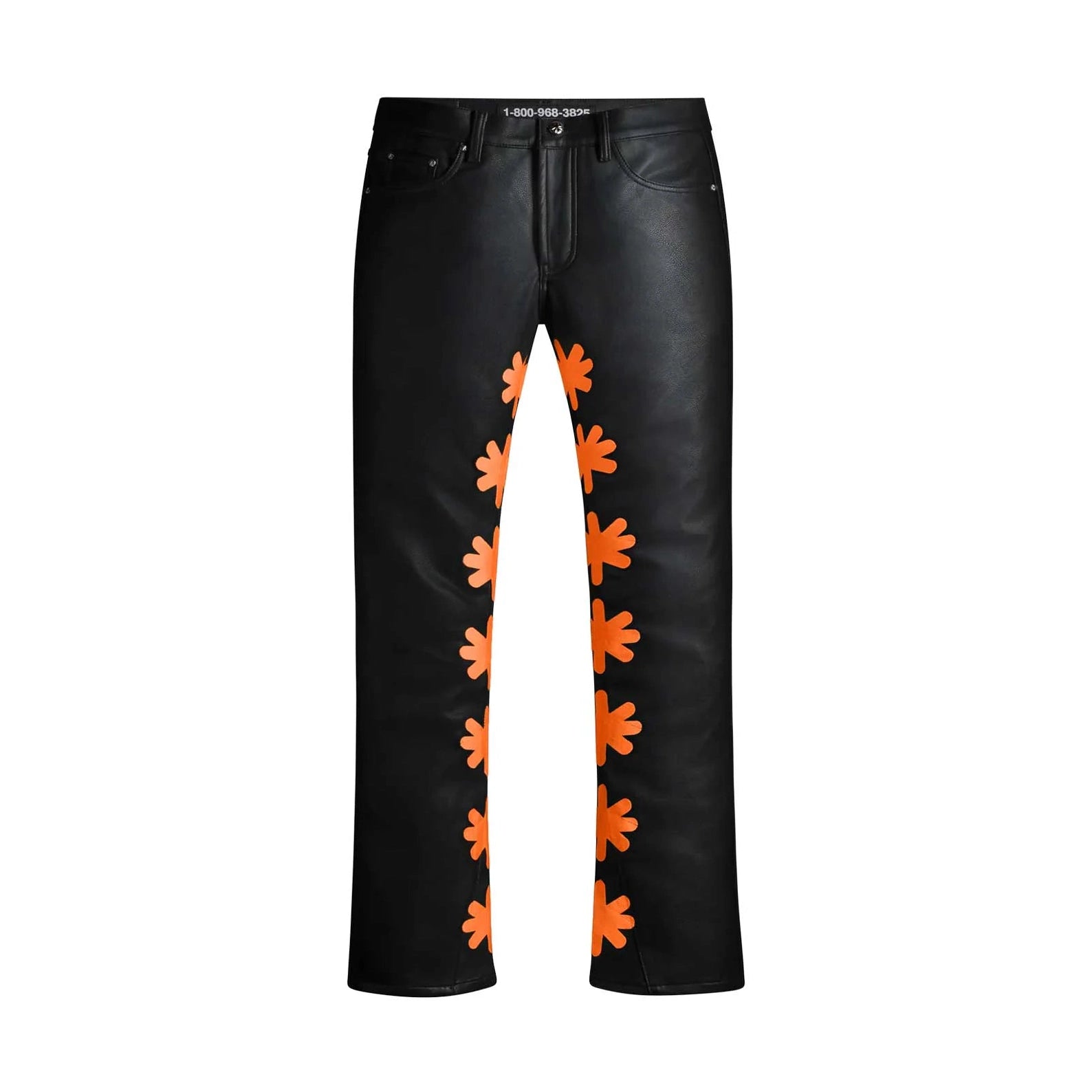 Lost Shdws Leather Pant Black/Orange LOSTSHDWS