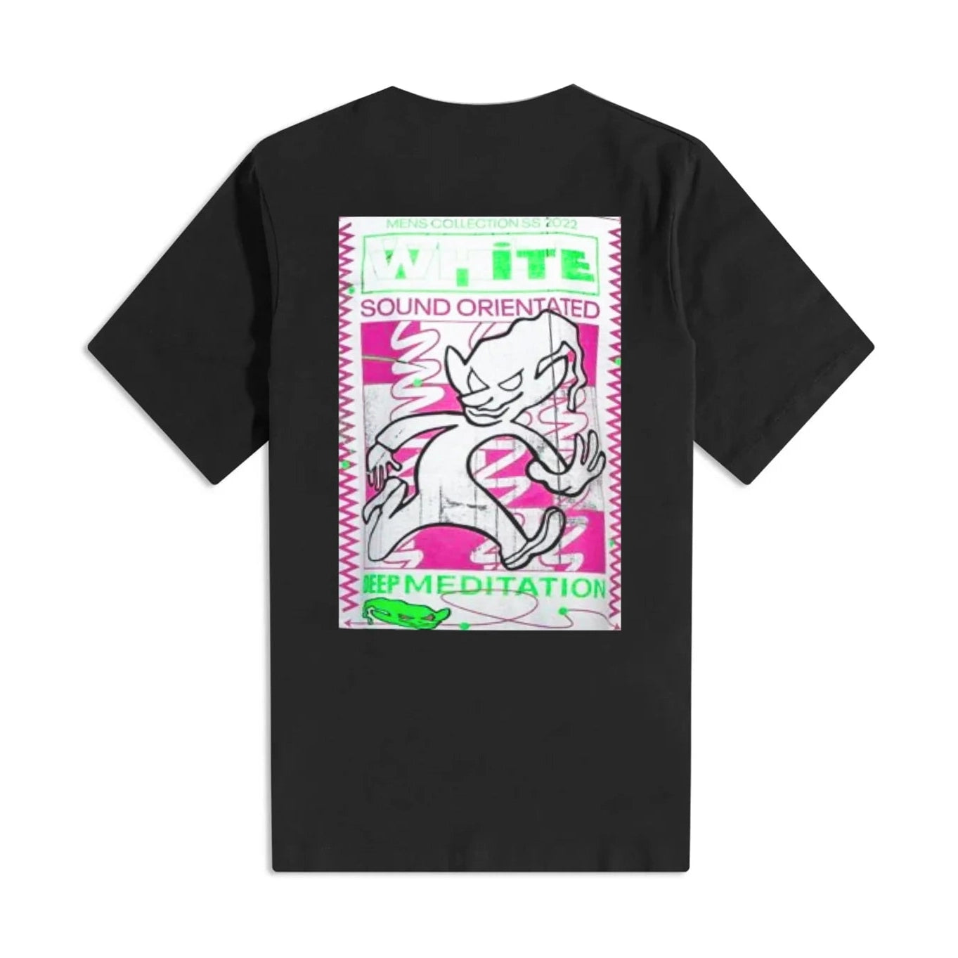 OFF-WHITE Rave Flyer Skate S/S Tee Black/Green Fluorescent SS22 OFF-WHITE