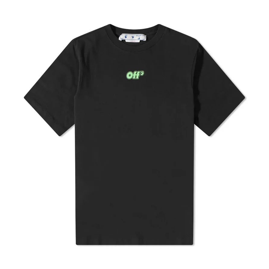 OFF-WHITE Rave Flyer Skate S/S Tee Black/Green Fluorescent SS22 OFF-WHITE