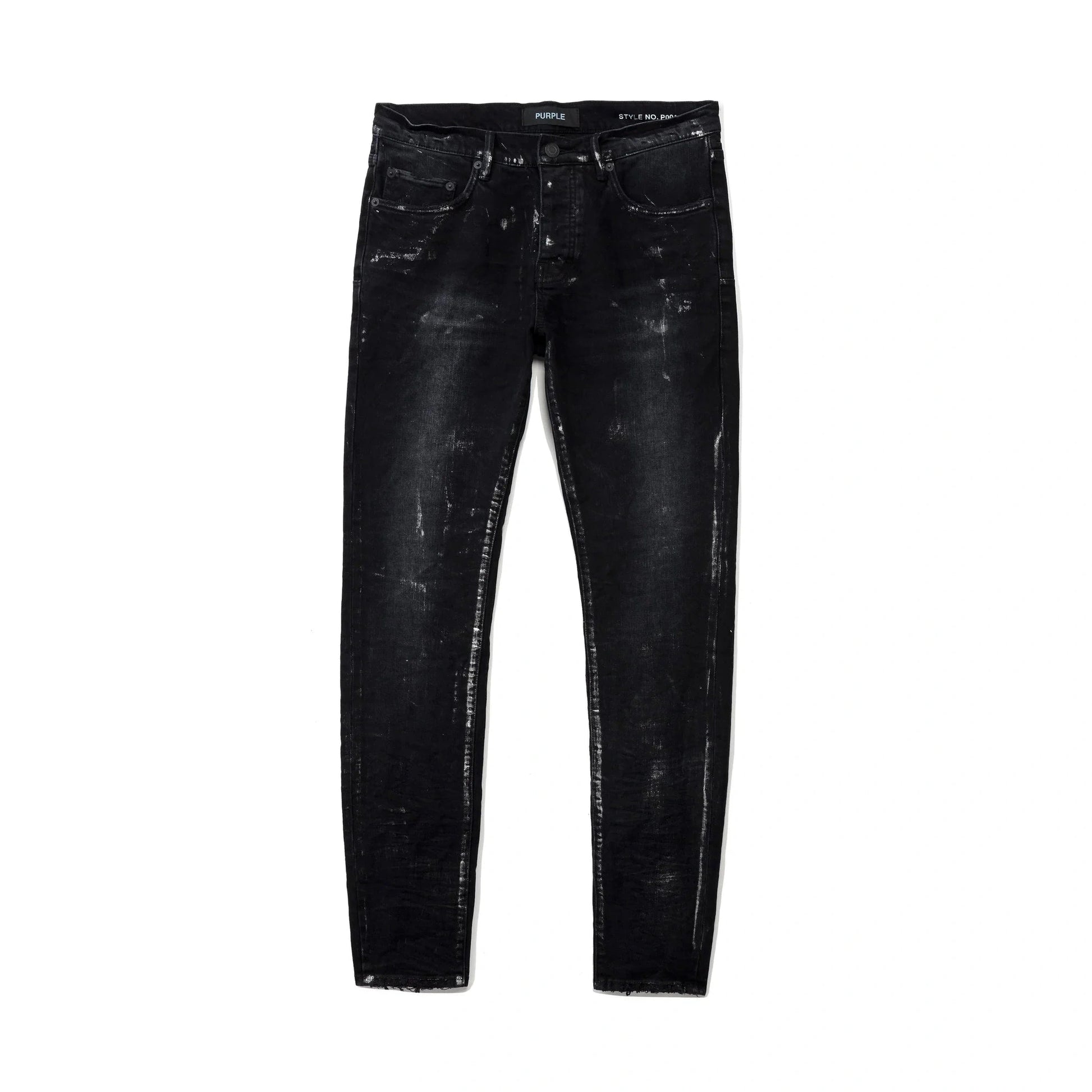 P001 Black Wash Metallic Silver Purple Brand