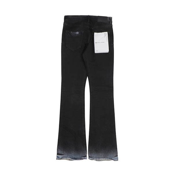 PURPLE BRAND FLARE JEAN P004 DIRTY COATED FLARE BLACK Purple Brand