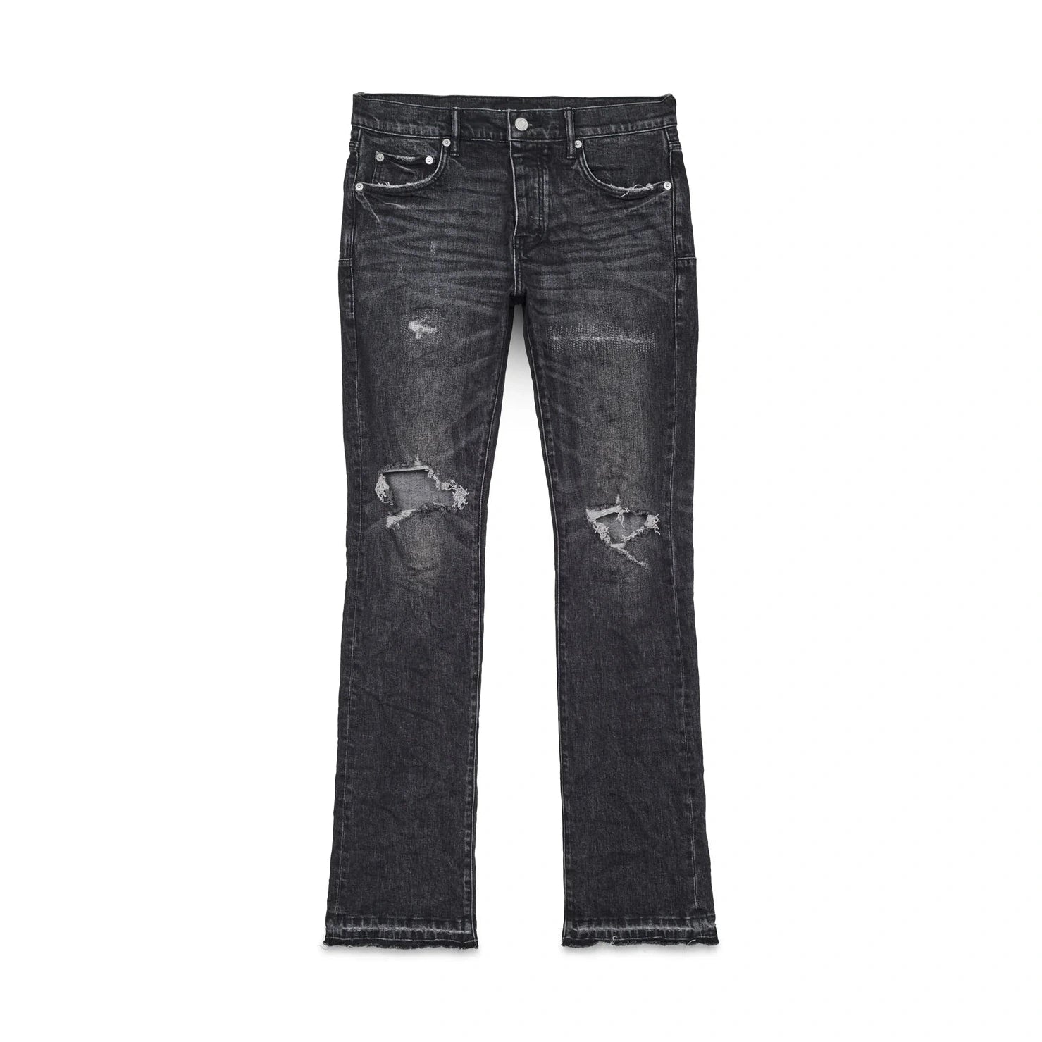 Purple Brand Blowout Released Hem Black Jean P004-BBRH123 Purple Brand