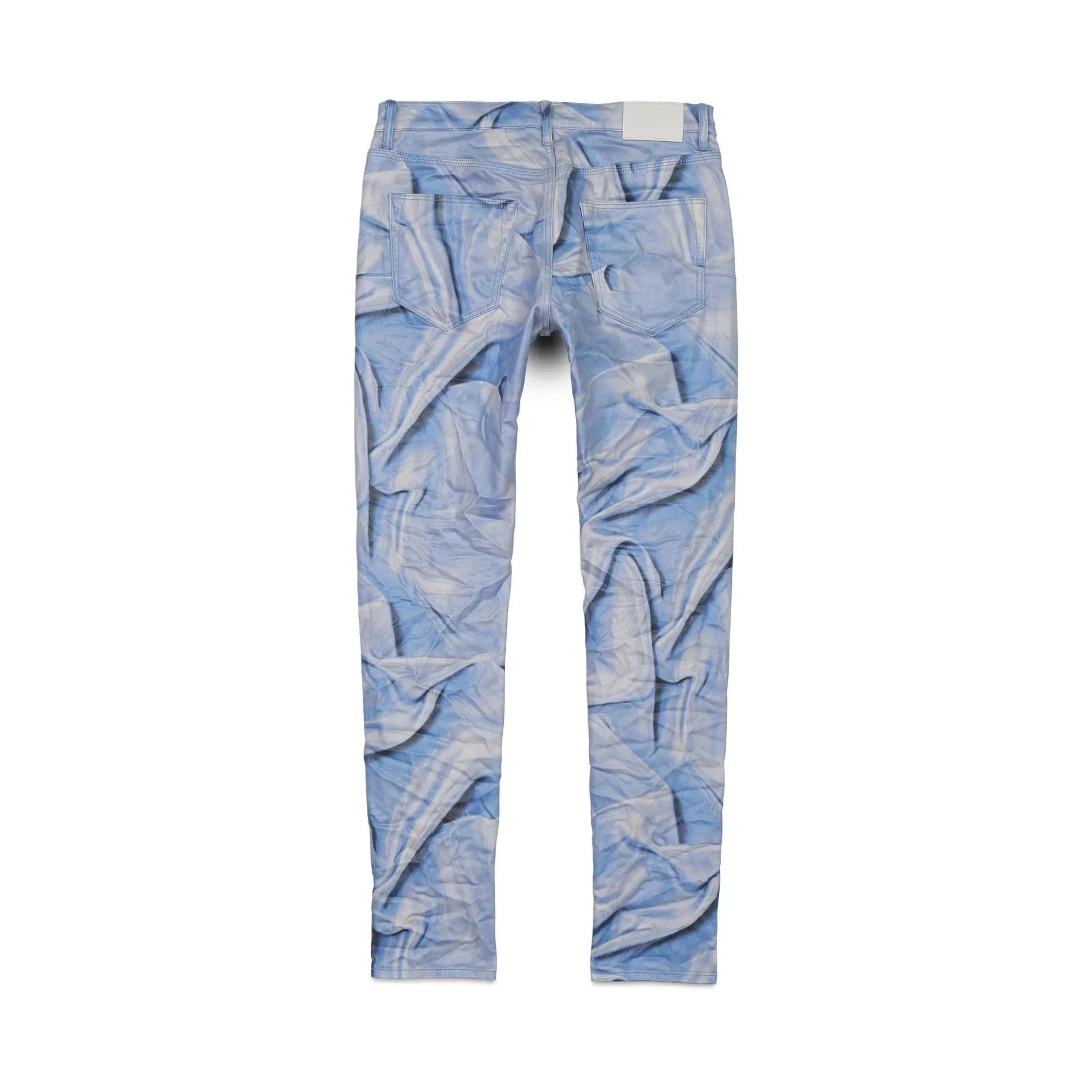 Purple Brand P001 Digital Wrinkle Print With Film Jean - Placid Blue Purple Brand