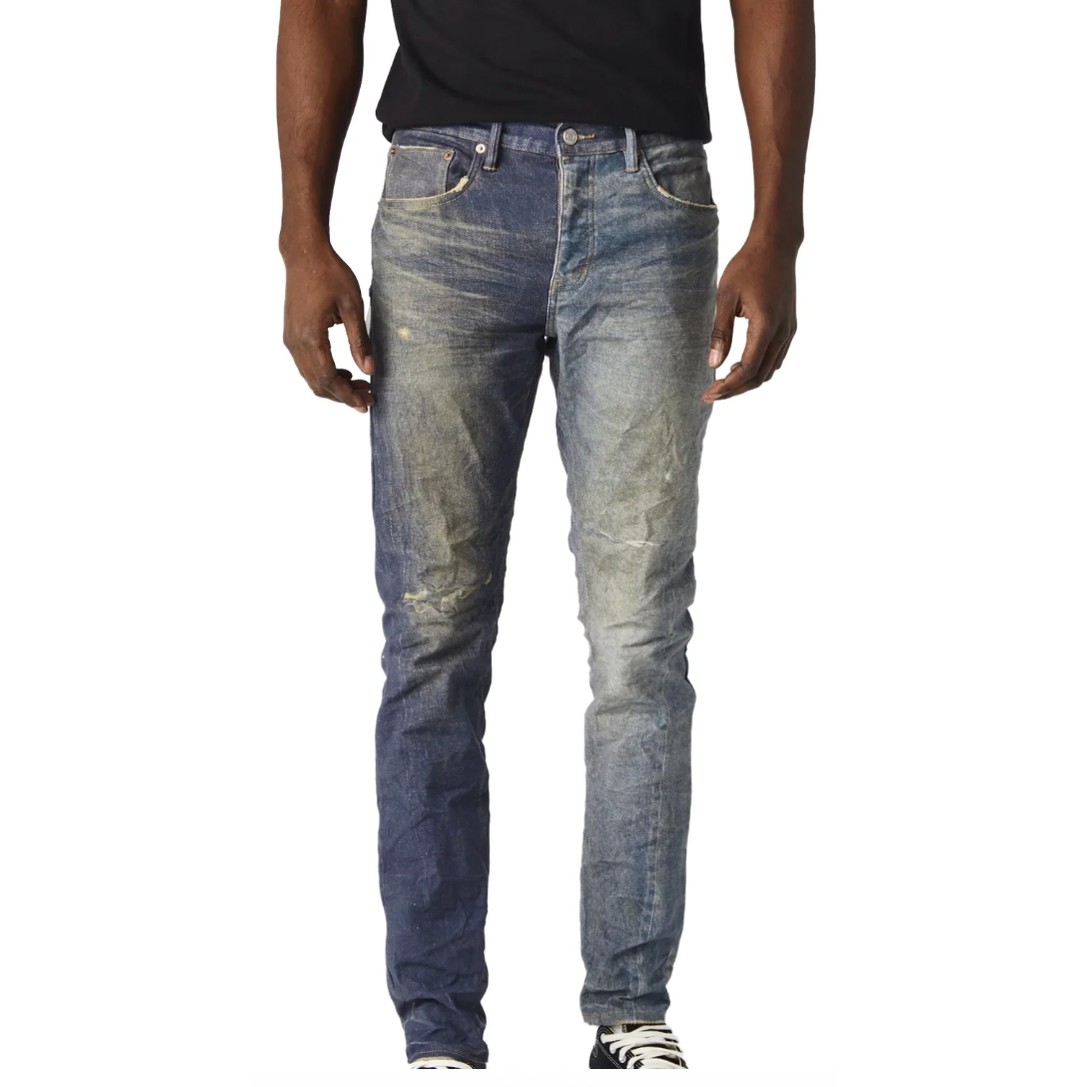 Purple-brand Dirty Mid Printed Denim P001-dmip222 Purple Brand