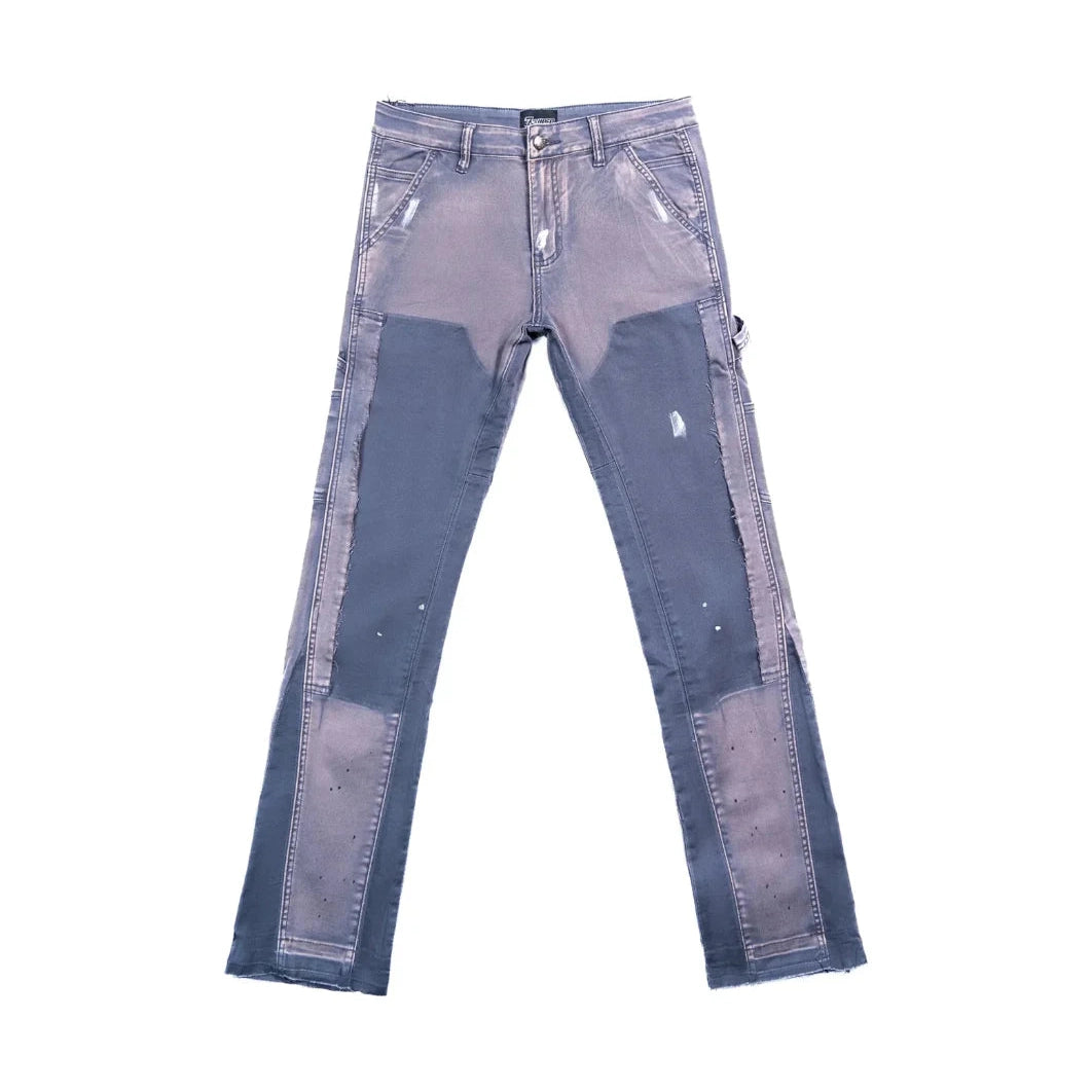 Triple Sevens x Sniper Gang Flared Denim Grey/Blue Triple Sevens